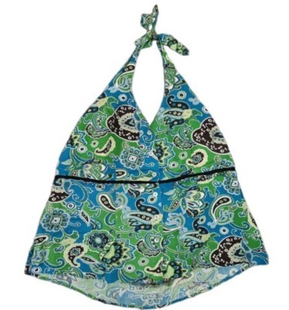 M Collection Woman Paisley Halter Top